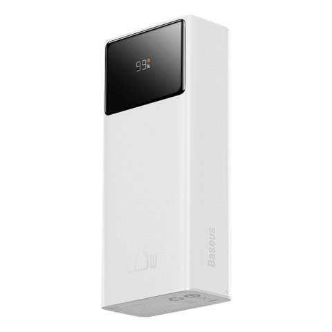 Powerbank 30000mAh 22.5W z kablem USB-A - USB-C 3A 30cm - biały