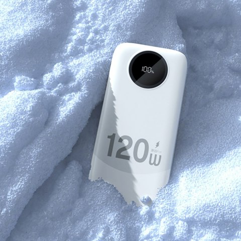 Powerbank K13 10000mAh z wbudowanym kablem - biały