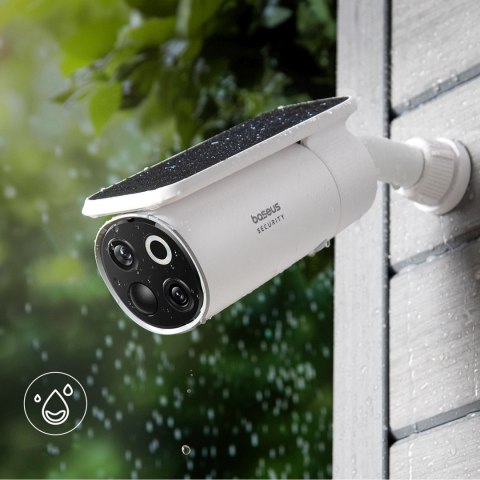 Zestaw do monitoringu zewnętrzny solarny 2 kamery 3K 8x 16GB - biały
