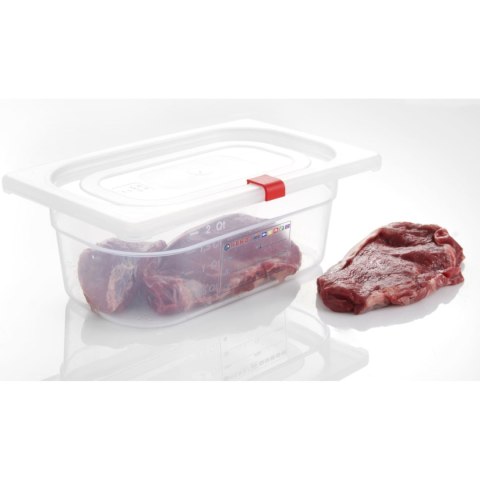 Klipsy do pojemników do żywności HACCP 12 szt. - czerwone