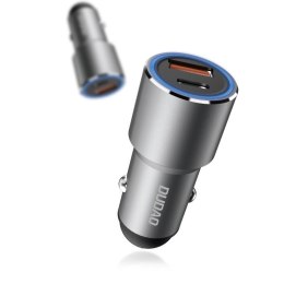 Ładowarka samochodowa USB-A USB-C PD QC 22.5 W - szary
