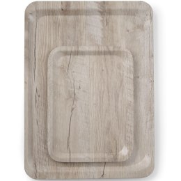 Taca do serwowania prostokątna antypoślizgowa 240x340 mm - jasne drewno