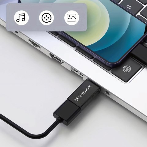 Adapter przejściówka USB-C - USB-A 10Gb/s - czarny