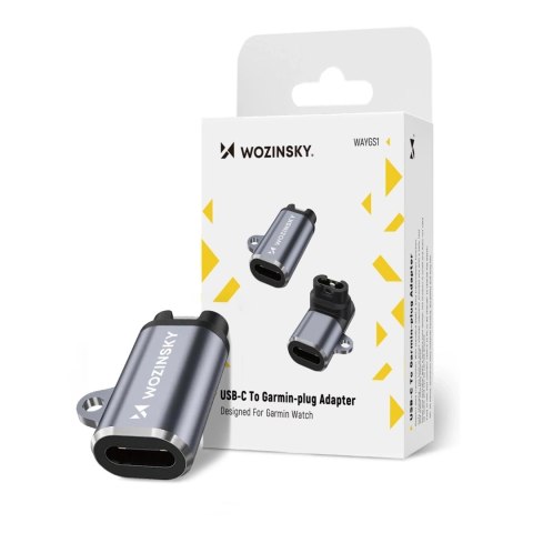 Adapter przejściówka USB-C do zegarka smartwatch Garmin - szary
