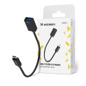 Adapter przejściówka USB-C (męski) - USB-A (żeński) OTG - czarny