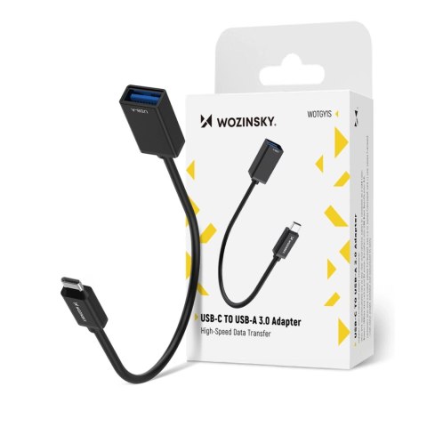 Adapter przejściówka USB-C (męski) - USB-A (żeński) OTG - czarny
