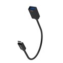Adapter przejściówka USB-C (męski) - USB-A (żeński) OTG - czarny