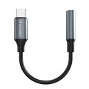 Adapter przejściówka USB-C - mini jack 3.5mm - czarny
