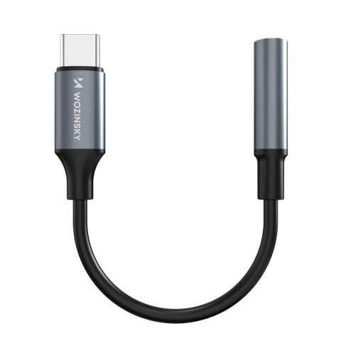 Adapter przejściówka USB-C - mini jack 3.5mm - czarny