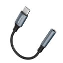 Adapter przejściówka USB-C - mini jack 3.5mm - czarny