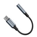 Adapter przejściówka USB-C - mini jack 3.5mm - czarny