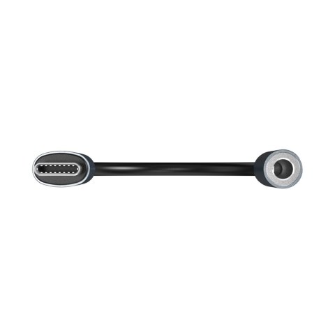 Adapter przejściówka USB-C - mini jack 3.5mm - czarny