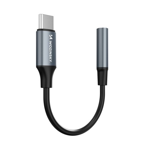 Adapter przejściówka USB-C - mini jack 3.5mm - czarny