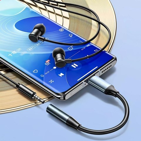 Adapter przejściówka USB-C - mini jack 3.5mm - czarny
