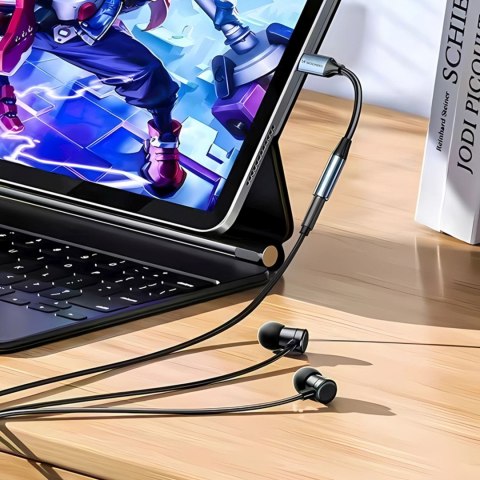 Adapter przejściówka USB-C - mini jack 3.5mm - czarny