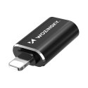 Adapter przejściówka iPhone Lightning - USB-A OTG - czarny