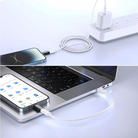 Adapter przejściówka iPhone Lightning - USB-C - czarny