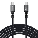 Kabel przewód Thunderbolt 4 USB-C 240W 4K 1.5m - czarny