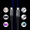 Kabel przewód Thunderbolt 4 USB-C 240W 4K 1m - czarny