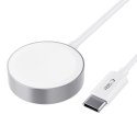 Ładowarka indukcyjna magnetyczna do Apple Watch USB-C 1.2m - biała