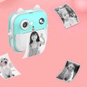 Mini drukarka termiczna WDT-02 z aparatem kamerą dla dzieci - niebieska