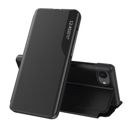 Etui futerał z klapką podstawką na iPhone 16e Eco Leather View Case - czarny