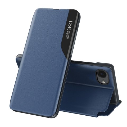 Etui futerał z klapką podstawką na iPhone 16e Eco Leather View Case - niebieski