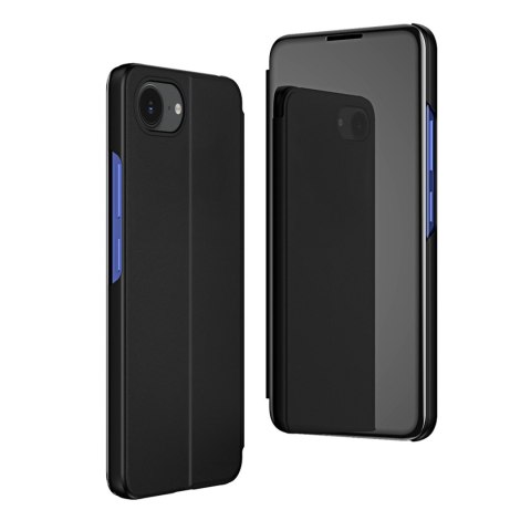 Etui pokrowiec z klapką na iPhone 16e Clear View Case - czarny
