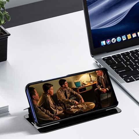 Etui pokrowiec z klapką na iPhone 16e Clear View Case - niebieski