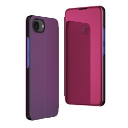 Etui pokrowiec z klapką na iPhone 16e Clear View Case - różowy