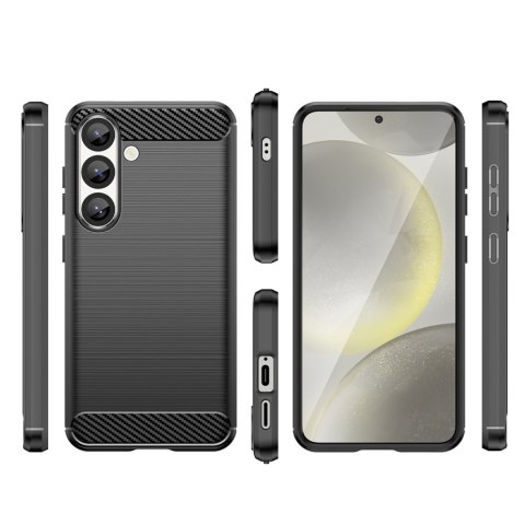 Etui silikonowe plecki na iPhone 16e Carbon Case - czarne