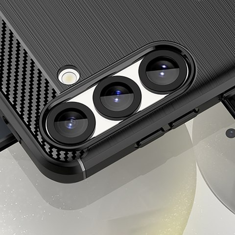 Etui silikonowe plecki na iPhone 16e Carbon Case - czarne