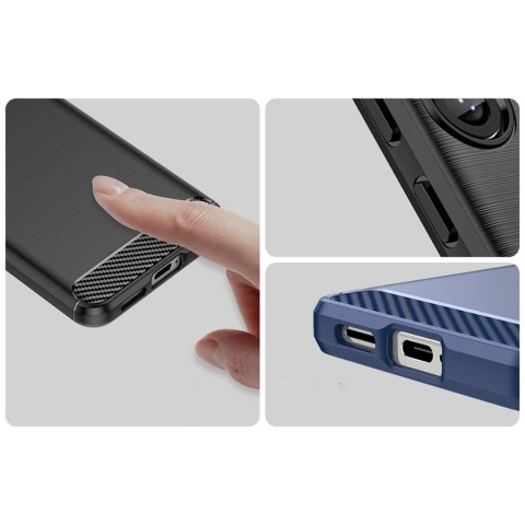 Etui silikonowe plecki na iPhone 16e Carbon Case - czarne