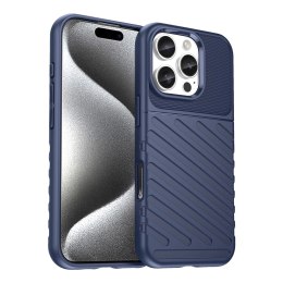 Etui silikonowy pancerny pokrowiec na iPhone 16e Thunder Case - niebieski