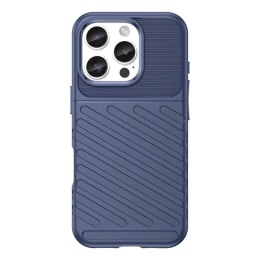 Etui silikonowy pancerny pokrowiec na iPhone 16e Thunder Case - niebieski