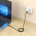 Kabel przewód UltraBoost DNA USB-C PD 60W 3A 25 cm - szary