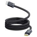 Kabel przewód nieplączący USB-C 100W 1m - czarny