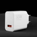 Ładowarka sieciowa USB-A 33W z kablem USB-C - biała
