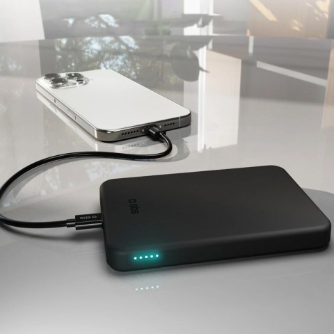 Powerbank bezprzewodowy Mag Power Qi2 5000 mAh MagSafe USB-C PD 20W- czarny