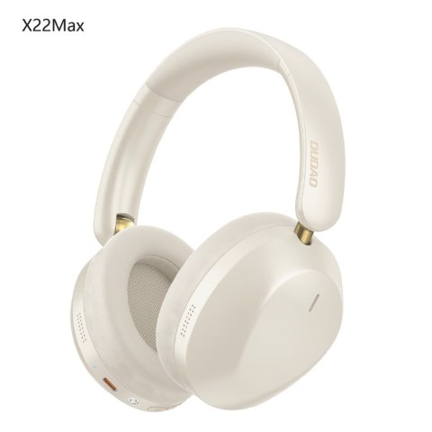 Słuchawki bezprzewodowe nauszne X22 Max Bluetooth ANC - beżowe