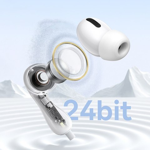 Słuchawki przewodowe douszne Encok CZ20 USB-C - białe