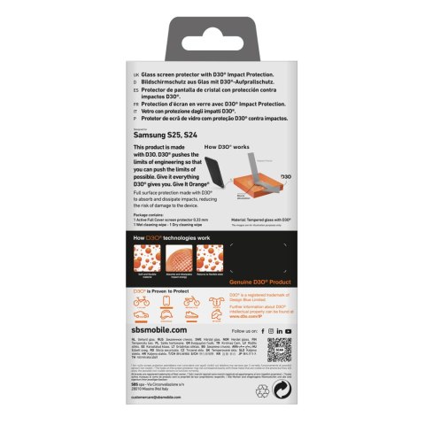 Szkło hartowane do Samsung Galaxy S25 / S24 z ramką Tempered Glass D3O