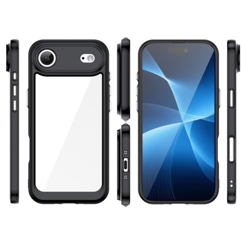 Etui case pokrowiec na iPhone 17 Air Outer Space - czarne przezroczyste