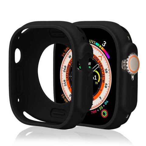Etui na Apple Watch Series 1/2/3 42 mm Silicone Watch Case - czarne