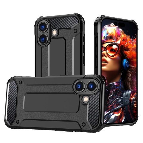 Etui pancerne na iPhone 17 Hybrid Armor - czarne