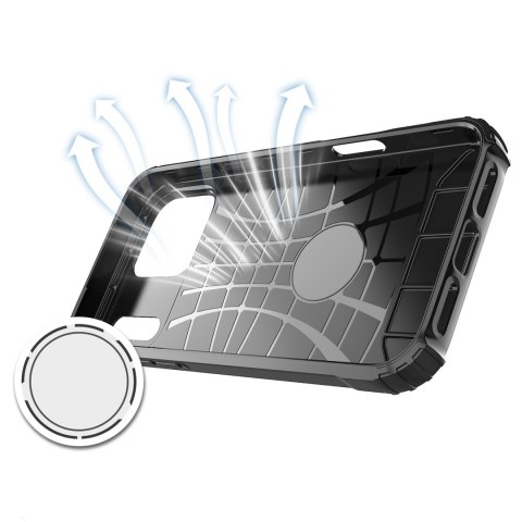 Etui pancerne na iPhone 17 Pro Hybrid Armor - czarne