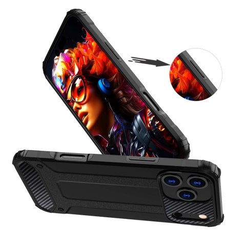 Etui pancerne na iPhone 17 Pro Max Hybrid Armor - czarne