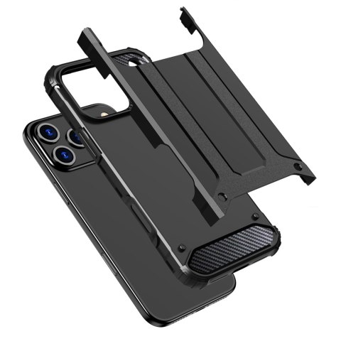 Etui pancerne na iPhone 17 Pro Max Hybrid Armor - czarne