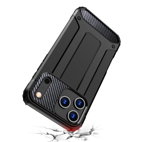 Etui pancerne na iPhone 17 Pro Max Hybrid Armor - czarne