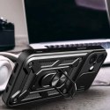 Etui pancerne z podstawką osłoną aparatu na iPhone 17 Hybrid Armor Camshield - czarne
